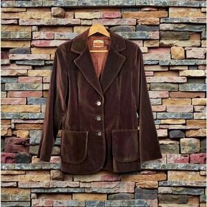 Vintage Koret of California Brown Velvet Blazer S